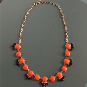 Orange and Navy Statement Necklace
